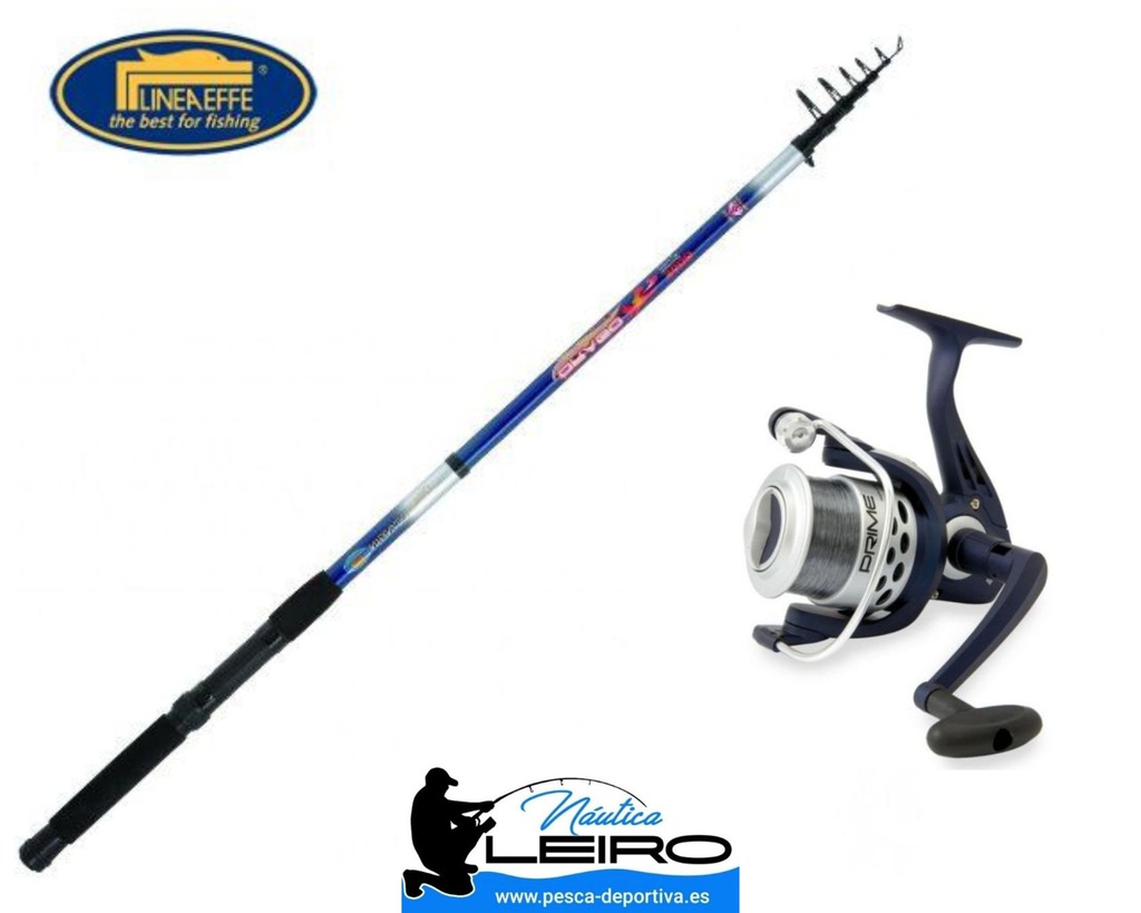 Combo Económico Caña Lineaeffe Drago, Carrete Shizuka sk14 y Nylon