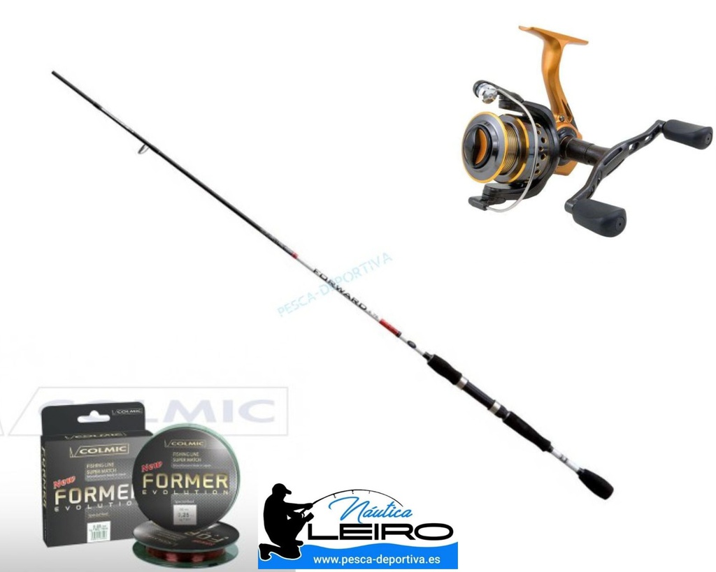 Combo Chipi Caña daiwa rx, Carrete Nomura Aiko y Nylon Colmic Former