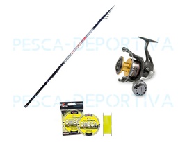 Combo Sargo/Boya Vega Potenza F40, Carrete Lineaeffe Vortex y Nylon Colmic Omega